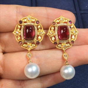 Customized Colored Gemstone Jewelry Earrings