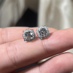 Customized White Diamond Jewelry Earrings