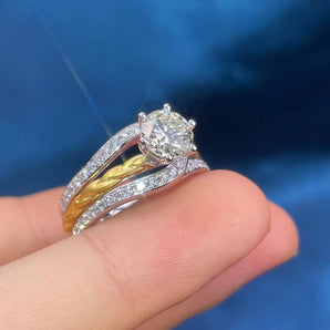 Customized White Diamond Jewelry Ring