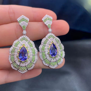 Customized Colored Gemstone Jewelry Earrings