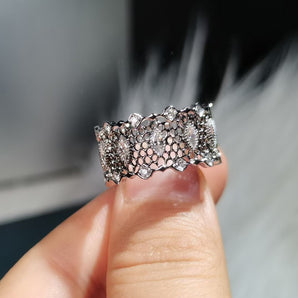 Customized White Diamond Jewelry Ring