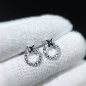 White Diamond Earrings