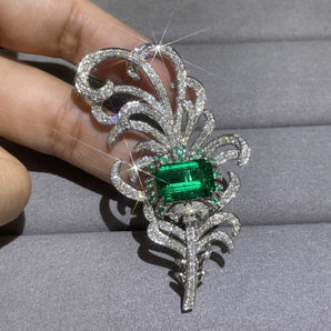 Customized Emerald Jewelry Brooch