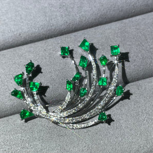 Customized Emerald Jewelry Brooch