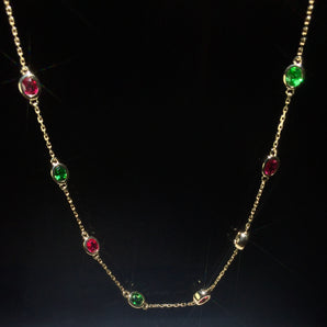 Colored Gemstone Jewelry Necklace